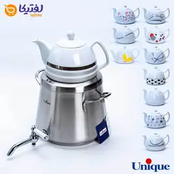 کتری استیل 4 لیتر با قوری چینی یونیک UN-7203
