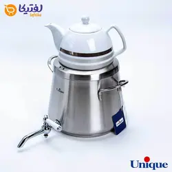 کتری استیل 4 لیتر با قوری چینی یونیک UN-7203