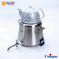 کتری استیل 4 لیتر با قوری چینی یونیک UN-7203