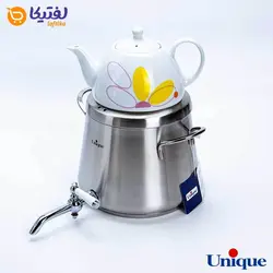 کتری استیل 4 لیتر با قوری چینی یونیک UN-7203