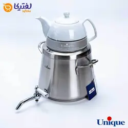 کتری استیل 4 لیتر با قوری چینی یونیک UN-7203