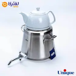 کتری استیل 4 لیتر با قوری چینی یونیک UN-7203