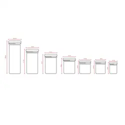 بانکه حبوبات شیشه ای درب استیل 600 یونیک UN-1277