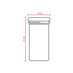 بانکه حبوبات شیشه ای درب مشکی 1200 یونیک UN-1201