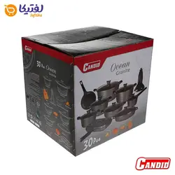 سرویس قابلمه گرانیتی 30 پارچه کاندید مدل اوشن رنگ دودی
