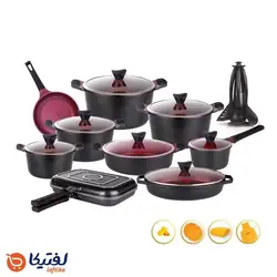 سرویس قابلمه گرانیتی 30 پارچه کاندید مدل اوشن رنگ مشکی