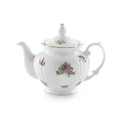چینی زرین قوری چهار ترک طرح بیدگل مینیاتور