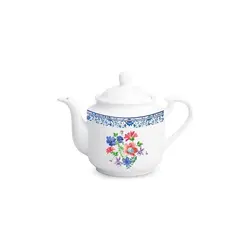 چینی زرین قوری استوانه طرح مایورکا سایز کوچک