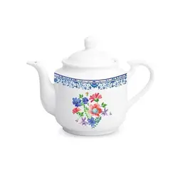 چینی زرین قوری استوانه طرح مایورکا سایز متوسط