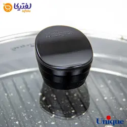 تابه گریل چدنی یونیک درب دار 30 سانتیمتری UN-6003