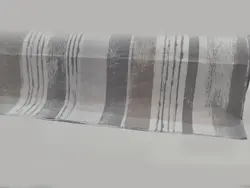 پارچه عرض 240 صد در صد نخ  طرح ست پاتینا آبی - لایکو