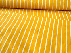 پارچه عرض 240 صد در صد نخ طرح استرایپ زرد- لایکو