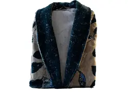 حوله پالتويي مخمل لوکس 110 فلوریش سبز - لایکو