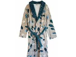 حوله پالتويي مخمل لوکس 110 فلوریش سبز - لایکو