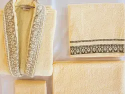 سرويس حوله پالتويي 4 تکه سايز XL(مردانه)کژوال کرم - لایکو