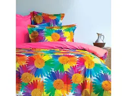 سرويس لحاف کيسه اي دونفره 7تکه فلاور صورتی - لايکو