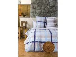 سرويس لحاف يکنفره 2تکه طرح پاتینا آبی