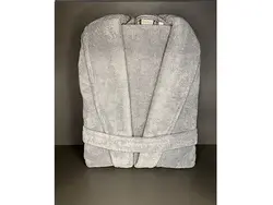 حوله پالتویی دو رو نخ  135 ساده آبی طوسی - لایکو