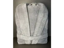 حوله پالتویی دو رو نخ  135 ساده طوسی - لایکو