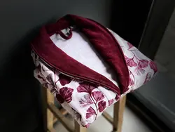 حوله پالتويي مخمل لوکس 135 جوآ زرشکی - لایکو