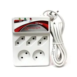 قیمت و خرید محافظ برق 5 خانه بدون ارت اُمِگا | لامپینو