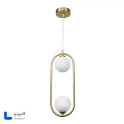چراغ آویز مدرن مولکولی بیضی دو شعله