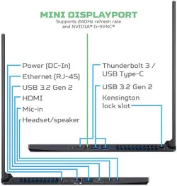 Acer Predator Triton PT515-16512-i7-16GB-512GB ssd-RTX-2070 Super-8gb-15.6 300hz