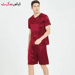 پیراهن شلوارک راحتی مردانه ساتن ابریشم lebassecret989 👌