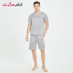 پیراهن شلوارک راحتی مردانه ساتن ابریشم lebassecret989 👌