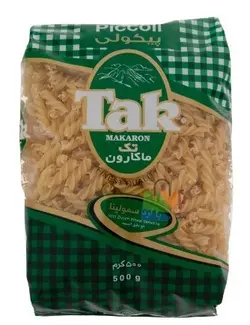 ماکارونی پیکولی تک ماکارون مقدار 500 گرمی