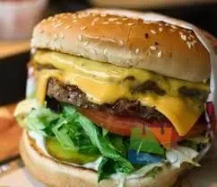 چیز برگر ذغالی