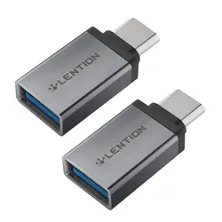 خرید آنلاین مبدل USB-C به USB-A لنشن مدل C3 با سرعت 5 گیگابایت بر ثانیه