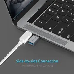 خرید آنلاین مبدل USB-C به USB-A لنشن مدل C3 با سرعت 5 گیگابایت بر ثانیه