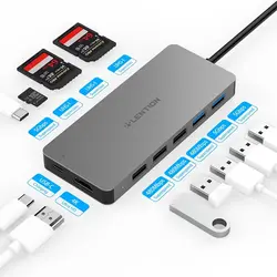 هاب تایپ سی 11 پورت C19 ELITE برند لنشن