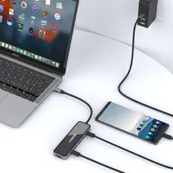 هاب USB-C لنشن CE35 با 6 پورت خروجی برند لنشن