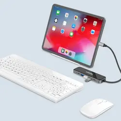 هاب USB-C لنشن CE35 با 6 پورت خروجی برند لنشن