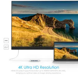هاب USB-C لنشن C35 با 6 پورت خروجی پرکاربرد