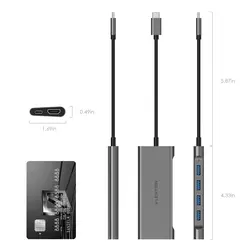 هاب USB-C لنشن C35 با 6 پورت خروجی پرکاربرد