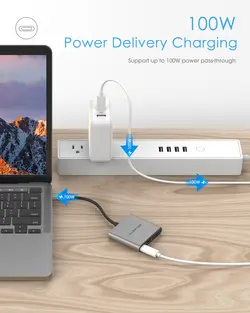 خرید اینترنتی هاب3پورت USB-C لنشن مدل C14 با کیفیت عالی