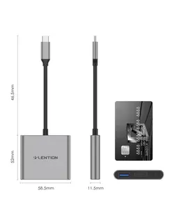 خرید اینترنتی هاب3پورت USB-C لنشن مدل C14 با کیفیت عالی