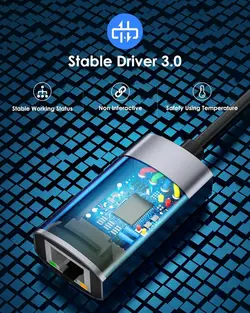 مبدل USB-A به HU604| Gigabyte RJ45