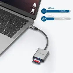 مبدل USB-C به C8|SD/MicroSD