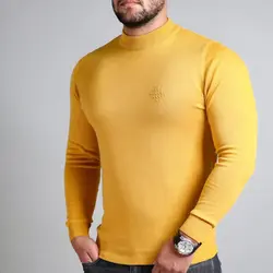 پلیور یقه پنج سانت مردانه ال آر سی LRC زرد