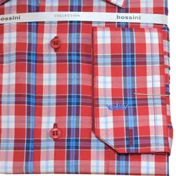پیراهن مردانه بوسینی BOSSINI چهارخانه قرمز