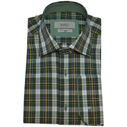 پیراهن آستین بلند مردانه بوسینی BOSSINI چهارخانه سبز
