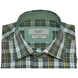 پیراهن آستین بلند مردانه بوسینی BOSSINI چهارخانه سبز