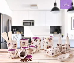 ست جای ادویه و بانکه ۱۶ پارچه پالرمو مدل سولکاسا