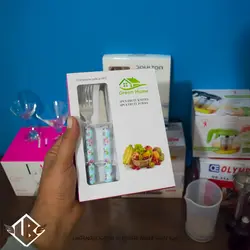 چاقو و چنگال میوه خوری گرین هوم  کد KF-04