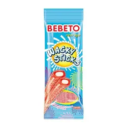 پاستیل میله‌ای ببتو BEBETO با طعم توت فرنگی و وانیل 75 گرم