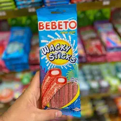 پاستیل میله‌ای ببتو BEBETO با طعم توت فرنگی و وانیل 75 گرم